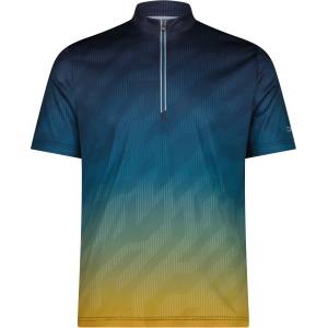 CMP Мъжка фланелка с къс ръкав за колоездене CMP 1/4-Zip T-Shirt Freebike Cycling jersey - B. Blue / Petroleum / Curcuma - размер 46 (EU) (056-3986-0211)