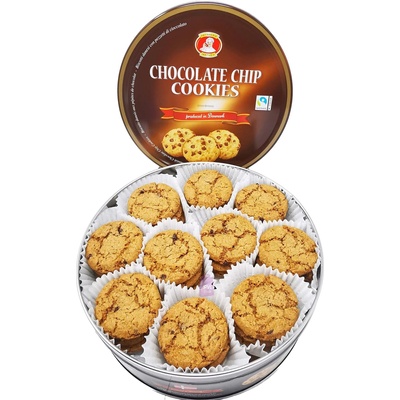 Patisserie matheo БИСКВИТИ МЕТАЛНА КУТИЯ С ШОКОЛАДОВИ ПАРЧЕНЦА 454 ГР