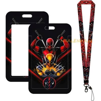 Šňůrka na krk 24515 s cedulkou na ID karty Deadpool a Wolverine
