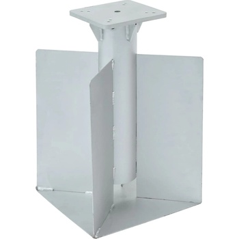 Image 1 of vidaXL Стойка за чадър за вграждане сребриста 27, 5x27, 5x45 см стомана (4003368)