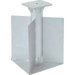 vidaXL Стойка за чадър за вграждане сребриста 27, 5x27, 5x45 см стомана (4003368)