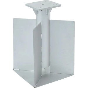 vidaXL Стойка за чадър за вграждане сребриста 27, 5x27, 5x45 см стомана (4003368)