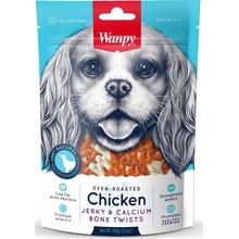 Wanpy Dog Chicken Jerky & Calcium Bone Twists 100 g