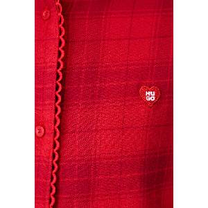 HUGO пижама тип риза дамска от памук с еластан flannel ls-shirt (50570224)