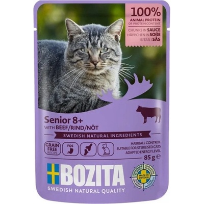 Bozita Cat Senior 8+ hovězí v omáčce 85 g