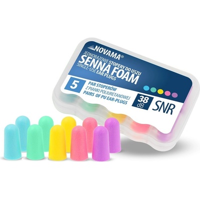 Novama Senna Foam Jednorazové penové štuple do uší 5 párov