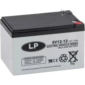 Ritar Оловна батерия RITAR EV12-12, AGM, 12V / 12 Ah, Терминал2, За електрически колички (RITAR-EV12-12)