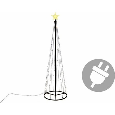 Vianočná dekorácia svetelná pyramída stromček 240 cm teplá biela