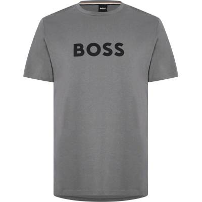 Boss Тениска Boss Mens BOSS Bodywear Short Sleeve T-Shirt with Logo Print Detail - Grey/Blk 010