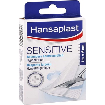 HANSAPLAST Sensitive hypoalergenní náplast na citlivou pokožku 1 m x 6 cm