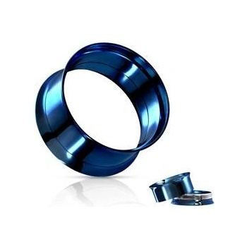 Šperky4U šroubovací ocelový tunel do ucha TN01080B-19 modrý