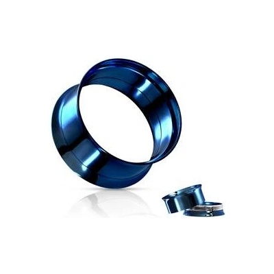 Šperky4U šroubovací ocelový tunel do ucha TN01080B-19 modrý