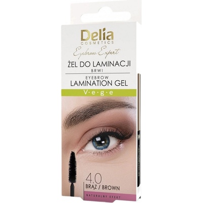 Delia Cosmetics Eyebrow Expert gél na obočie 4.0 Brown 4 ml