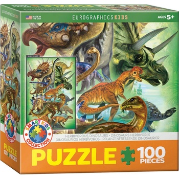 Image 1 of EUROGRAPHICS - Puzzle Herbivorous Dinosaurs 100XXL - 100 piese