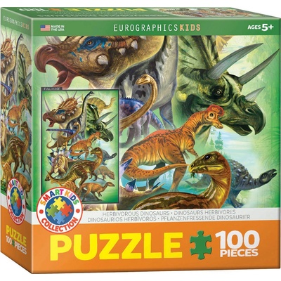 EUROGRAPHICS - Puzzle Herbivorous Dinosaurs 100XXL - 100 piese