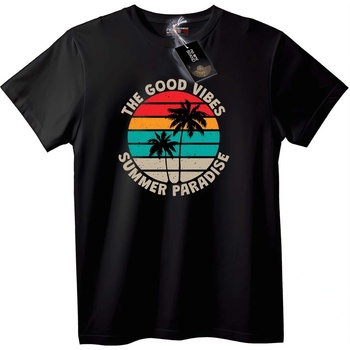 NOONEBRAND Тениска Лятен Рай Добри Вибрации - 2XL, Black