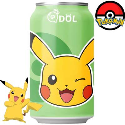 QDol Pokémon Pikachu sycený nápoj s příchutí limetky 330 ml