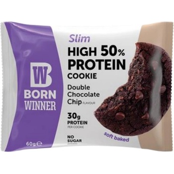 Born Winner Slim 50% High Protein Cookie [60 грама] Двоен шоколад с парченца