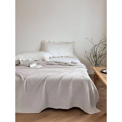 Takoy Prehoz na posteľ biely s bodkami-HT-00192 200 x 230 cm