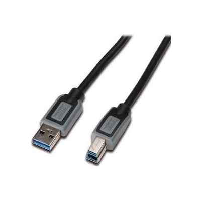 Digitus DK-112301 Premium USB 3.0 kabel A/samec na B-samec 1,8m, černošedý