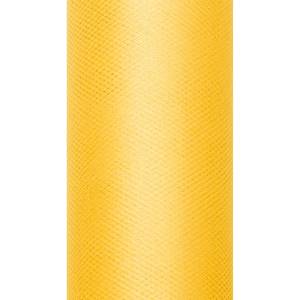 PartyDeco Гладък тюл - жълт 0, 15 x 9 м