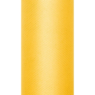 PartyDeco Гладък тюл - жълт 0, 15 x 9 м