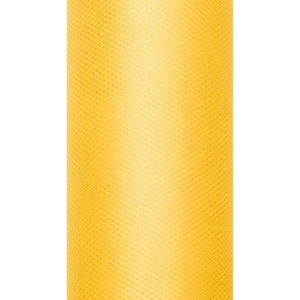 PartyDeco Гладък тюл - жълт 0, 15 x 9 м
