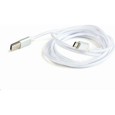 Gembird CCB-mUSB2B-AMBM-6-S Opletaný MicroUSB - USB 2.0, M/M, 1,8m, stříbrný