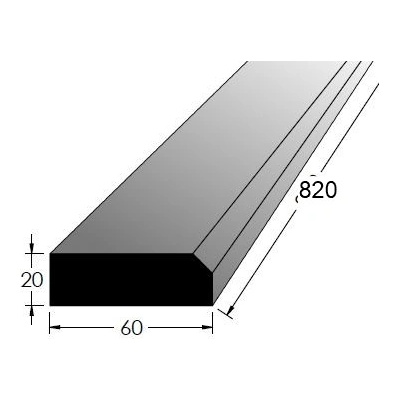 Dveřní práh s fazetou - BK 800x60 – Hledejceny.cz