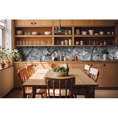 DIMEX ART Фототапет за кухня - карта на вашингтон 420 x 60 см