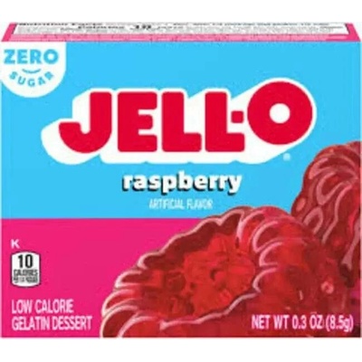 Jell-O zero instantní želatina bez cukru s příchutí maliny 8,5 g