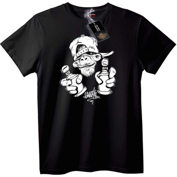 NOONEBRAND Тениска Банда Маймуни - 2XL, White