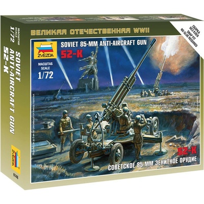 Zvezda 52-K sovietský proti-lietadlový kanón 85 mm s posádkou 1:72