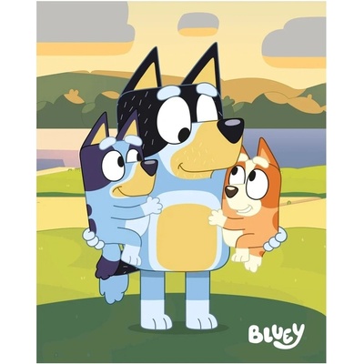 Halantex Dětská deka Bluey deka pejsci Táta Bingo Bluey