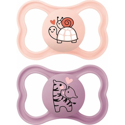Mam Supreme silikon Pacifier Pink & Violet 2 ks