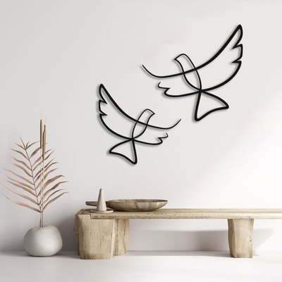 Decono Метална Декорация Двойка Птици