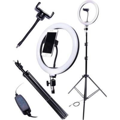 MG Ring Light kruhové LED svetlo 60W vysoký statív 2.2m čierne