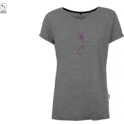 Pally'Hi Wmn's T-Shirt Fleur Peur Heather Pigeon