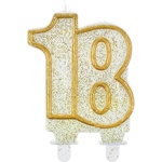 Godan Свещ за торта 18 - златна