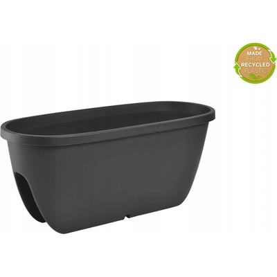Nohel Garden Truhlík BALCONIA na zábradlí plastový Antracit 60 cm
