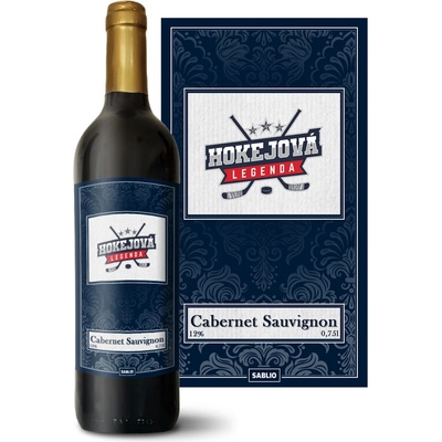 Sablio Hokejová legenda Cabernet Sauvignon Červené víno 12 % 0,75 l (holá fľaša)