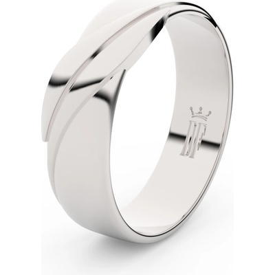 Danfil prsten DLR3040 bílé zlato bez kamene povrch lesk