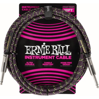 Ernie Ball Braided Instrument Cable Straight/Straight Purple Python 3 m Директен - Директен Инструментален кабел (P06427)