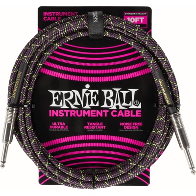 Ernie Ball Braided Instrument Cable Straight/Straight Purple Python 3 m Директен - Директен Инструментален кабел (P06427)