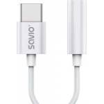 Savio Adapter USB Savio USB-C - Jack 3.5mm White (SAVAK-51)