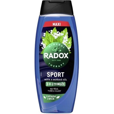 Radox Sport Mint And Sea Salt 3-in-1 Shower Gel освежаващ душ гел 450 ml за мъже