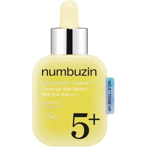 numbuzin No. 5+ Glutathione Vitamin Tone-up Sun Serum SPF50+ PA++++ - Tone-up Слънцезащитен Серум SPF50+ PA++++ 30ml