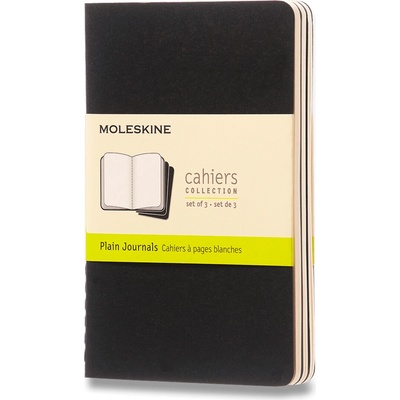 Moleskine Sešity Cahier S čisté 3 ks černý