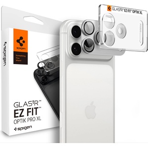 Spigen Протектор за камера Spigen Optik. tR EZ Fit Pro XL Camera Glass (AGL12038) - iPhone 18 Pro - Сребрист