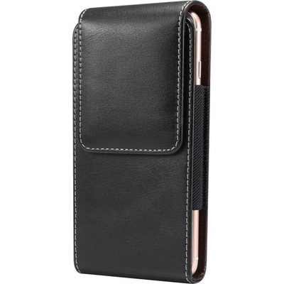 GKK Универсален Калъф-Джоб за Колан, Leather Belt Case 17x9, Черен (5901048006937)
